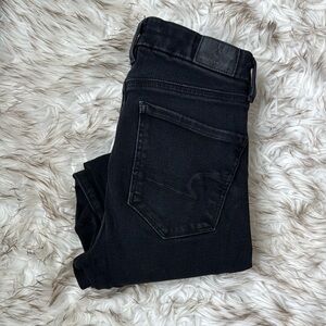 Black American Eagle Curvy Super High Rise Jegging